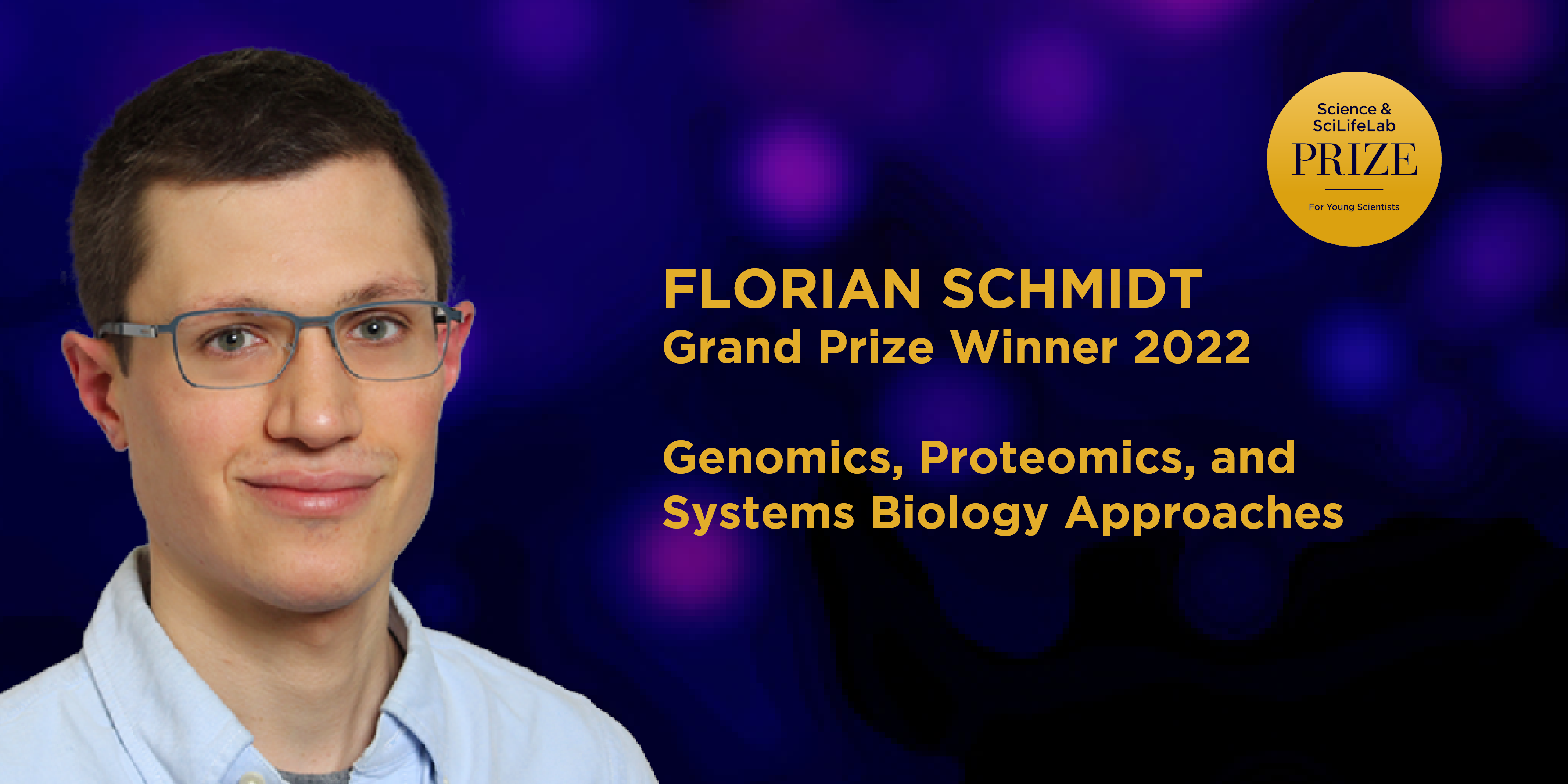 Florian Schmidt, grand prize winner of the scilifelab and science prize for young scientist 2022