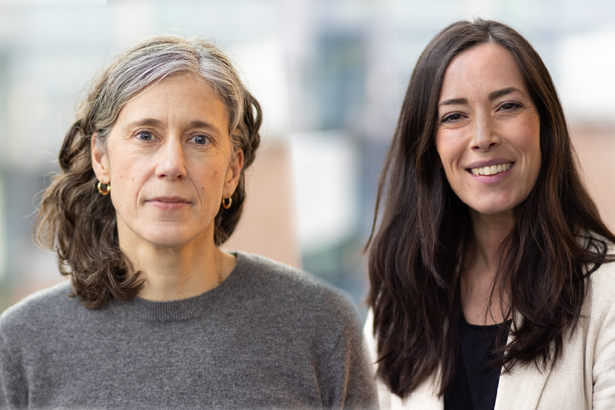 Seperate portraits of Caroline Gallant and Isolde Palombo combined into one image.